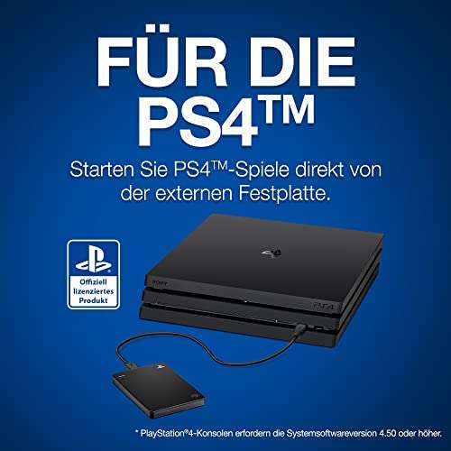 Unidad de juego Seagate para PS5, 4 TB, disco duro externo portátil, compatible con PS4 y PS5