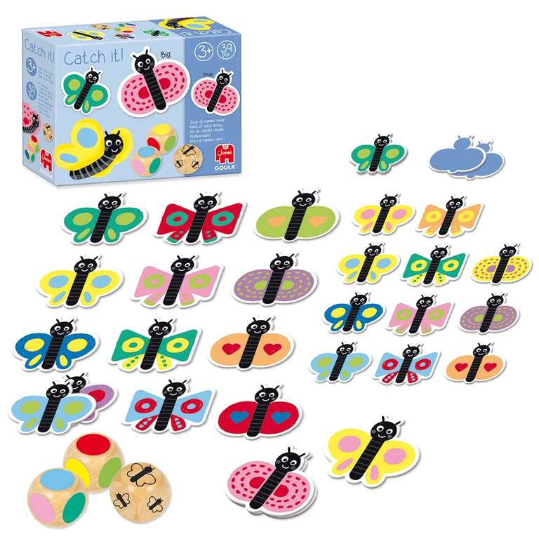Goula - Catch It! Butterflies Juego de mesa preescolar de agilidad visual para niños a partir de 3 años