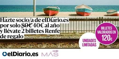2 billetes Renfe + suscripción anual elDiario.es por 40 €