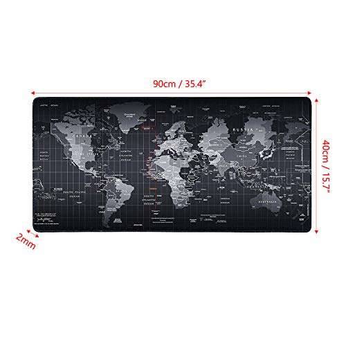 Alfombrilla para Ratón Gaming - XXL, [900 × 400MM] World Map