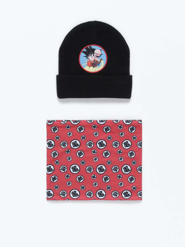 SET DE GORRO Y CUELLO DE PUNTO DRAGON BALL. Recogida gratuita en