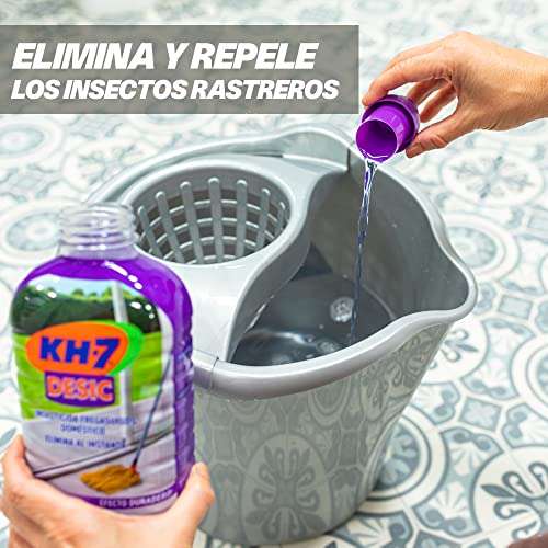KH-7 Desic Insecticida Fregasuelos, Elimina y Protege tu hogar contra todo tipo de insectos rastreros, Con Aroma Lavanda - Paquete de 2