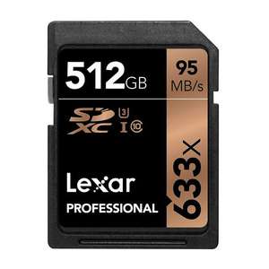 Tarjeta de Memoria SDXC Lexar Professional 633x 512GB, Clase 10, U3 V30