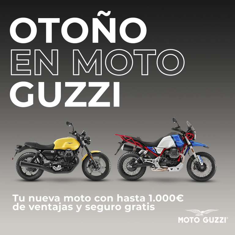 Black Friday Moto Guzzi - hasta 1.000€ dto + seguro Gratis [Finaciando tu compra]