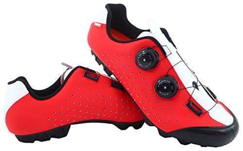 LUCK zapatillas de ciclismo MTB Eros con doble cierre rotativo de alta precisión, rojas o azules