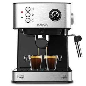 Cecotec Cafetera Express - Power Espresso 20 Professionale 850 W, 20 Bares, Manómetro, Depósito de 1.6L