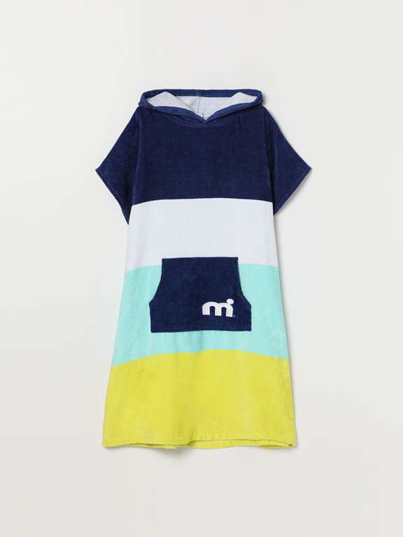 Poncho toalla estilo albornoz color block Mistral X LEFTIES Es perfecto para piscina y playa