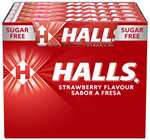 Halls Fresa - Caramelo duro - Caja con 20 Sticks de 32 g