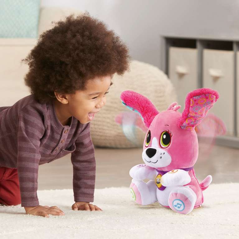 VTech - Sira la perrita interactiva, fomenta la conversación y Repite lo Que Dices, Juguete para bebés +12 Meses, Color Rosa, Versión ESP