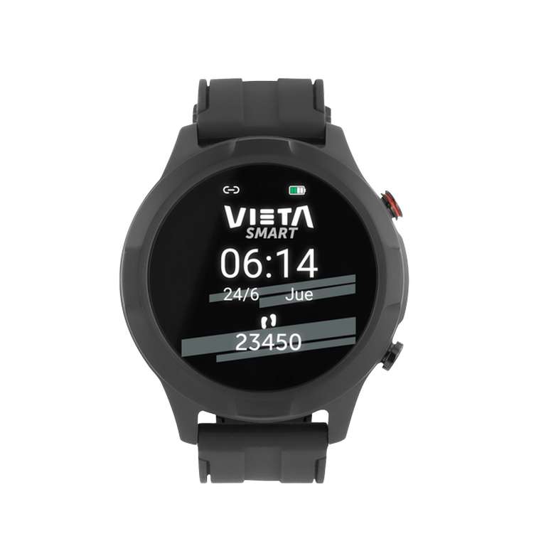 Smartwatch Vieta Pro Merge, Pantalla 1.3", Autonomía 5-7 días, Bluetooth, GPS, IP68, Negro