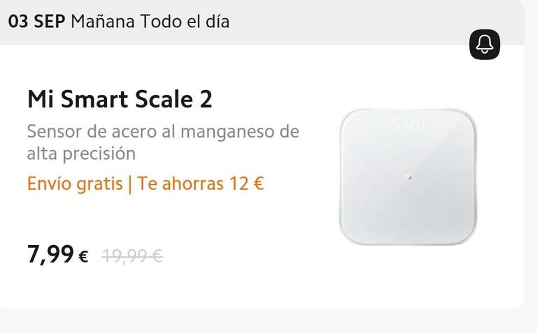 Báscula Xiaomi Mi Smart Scale 2 - Sabado