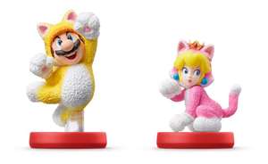 Amiibo Mario y Peach felinos