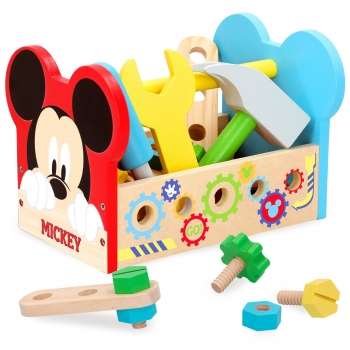 Woomax - Set de Herramientas de Madera Mickey 21 Piezas Disney Baby