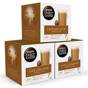 3 Cajas Dolce Gusto - Café con Leche [ 5,90€ con cupón]