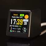 Estación meteorológica GeekMagic Mini WiFi, pantalla IPS, elegante reloj de escritorio, WiFi, firmware personalizado.
