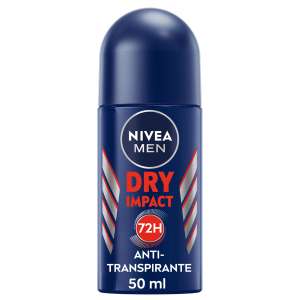 NIVEA MEN Dry Impact Roll-on en pack de 6 (6 x 50 ml), desodorante antitranspirante con protección 72 h, desodorante roll-on de cuidado