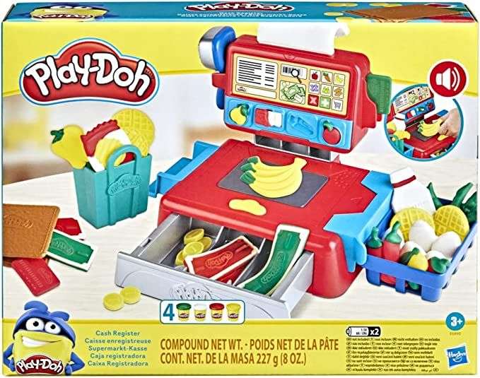 Play-Doh Caja registradora de juguete para niños de 3 años en adelante con divertidos sonidos