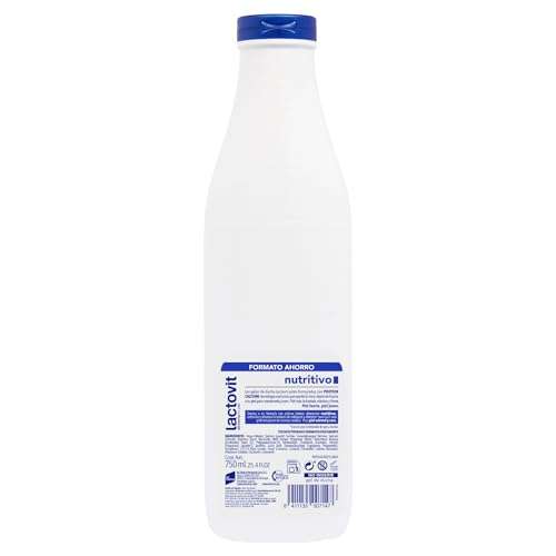 Lactovit - Gel de Ducha Nutritivo e Hidratante, Textura Cremosa y Ligera, Para Pieles Normales y Secas - 750 ml