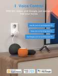 Meross Enchufe Inteligente WiFi, 16A de Temporizador Control Remoto, Alexa, Apple HomeKit y Google Home, 3840W