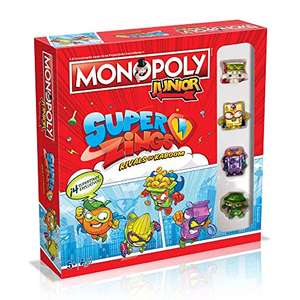 Winning Moves - Monopoly Junior SuperThings, Juego de mesa, Versión en español, de 2 a 4 jugadores.