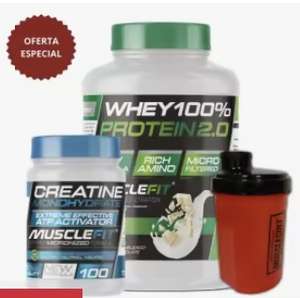 2KG Proteina 100% MuscleFit + 300g Creatina Polvo + Shaker [16€ NUEVO USUARIO]