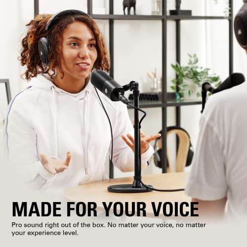 Elgato Paquete para podcasting - Micrófono dinámico, Cable XLR, Soporte de micrófono, Kit Audio Completo para podcasts y grabación de Voz,,,