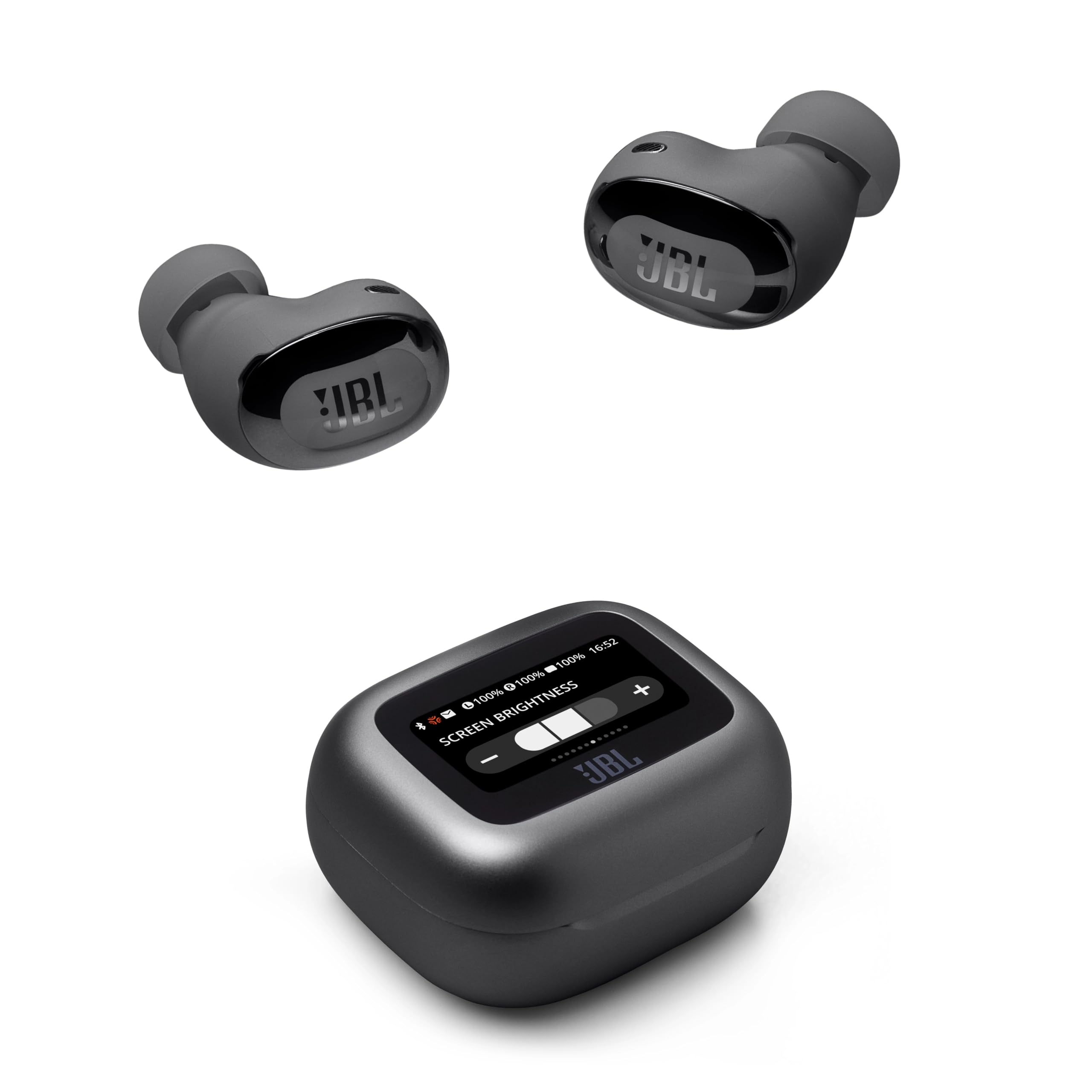 JBL Live Buds 3 (Auriculares de botón, True Wireless, cancelación ruido adaptable, 40h de batería, audio Hi-Res, estuche inteligente, negro)