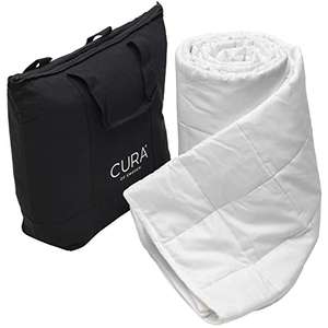 Cura Pearl Classic Weighted Blanket 150x210 11kg - Manta antiestres - Manta con Peso 100% de algodón - Manta para la ansiedad
