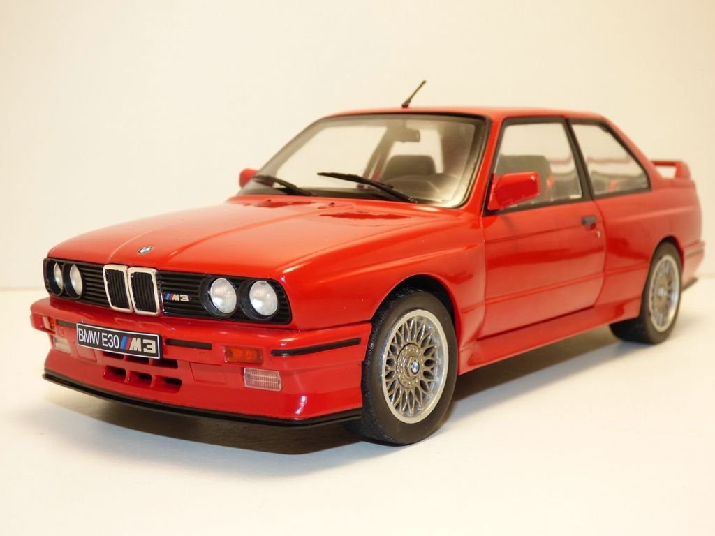BMW M3 E30-1990 Coche en Miniatura de colección, 1801502, Rojo