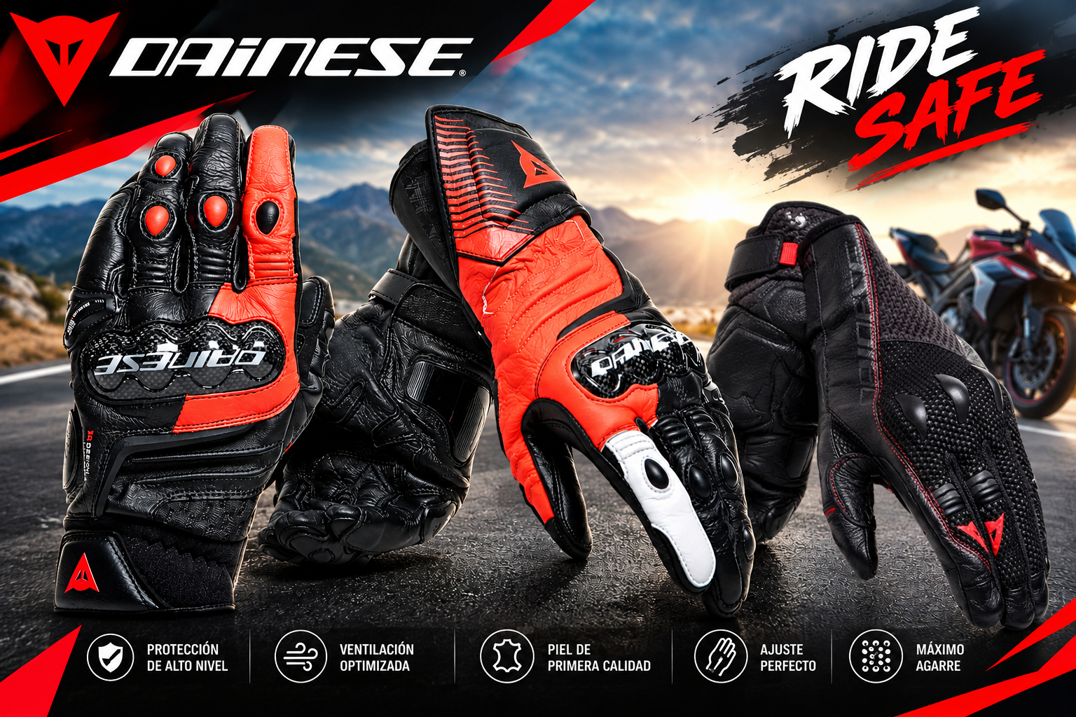 Recopilación GUANTES para moto desde 29,99€(hasta 66%)