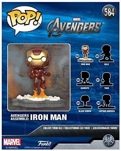 Funko- Figura Pop Deluxe Avengers Iron Man Assemble Exclusive Muñecos acción, Multicolor (130324)
