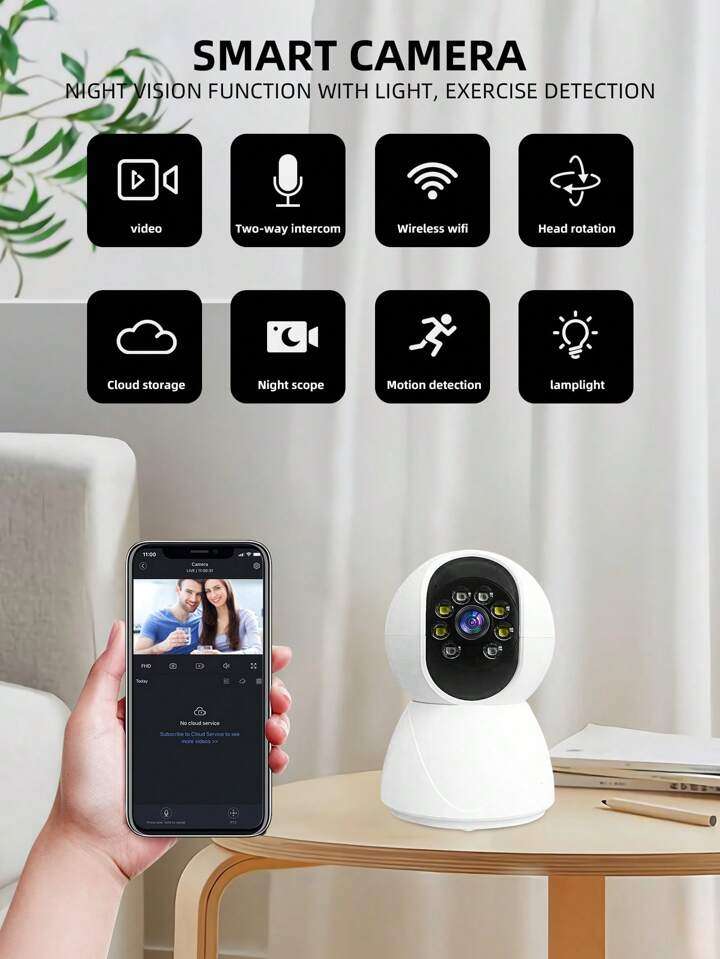 Cámara Vigilancia Wifi Hd 1080p Monitor Bebés 2.4g Cámara - Temu