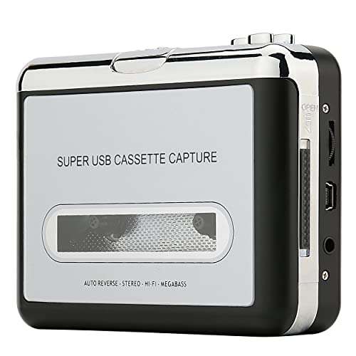 Reproductor de cassette Captura y USB - Compatible con Windows y Mac – Conversión de Cintas Walkman a Formato MP3