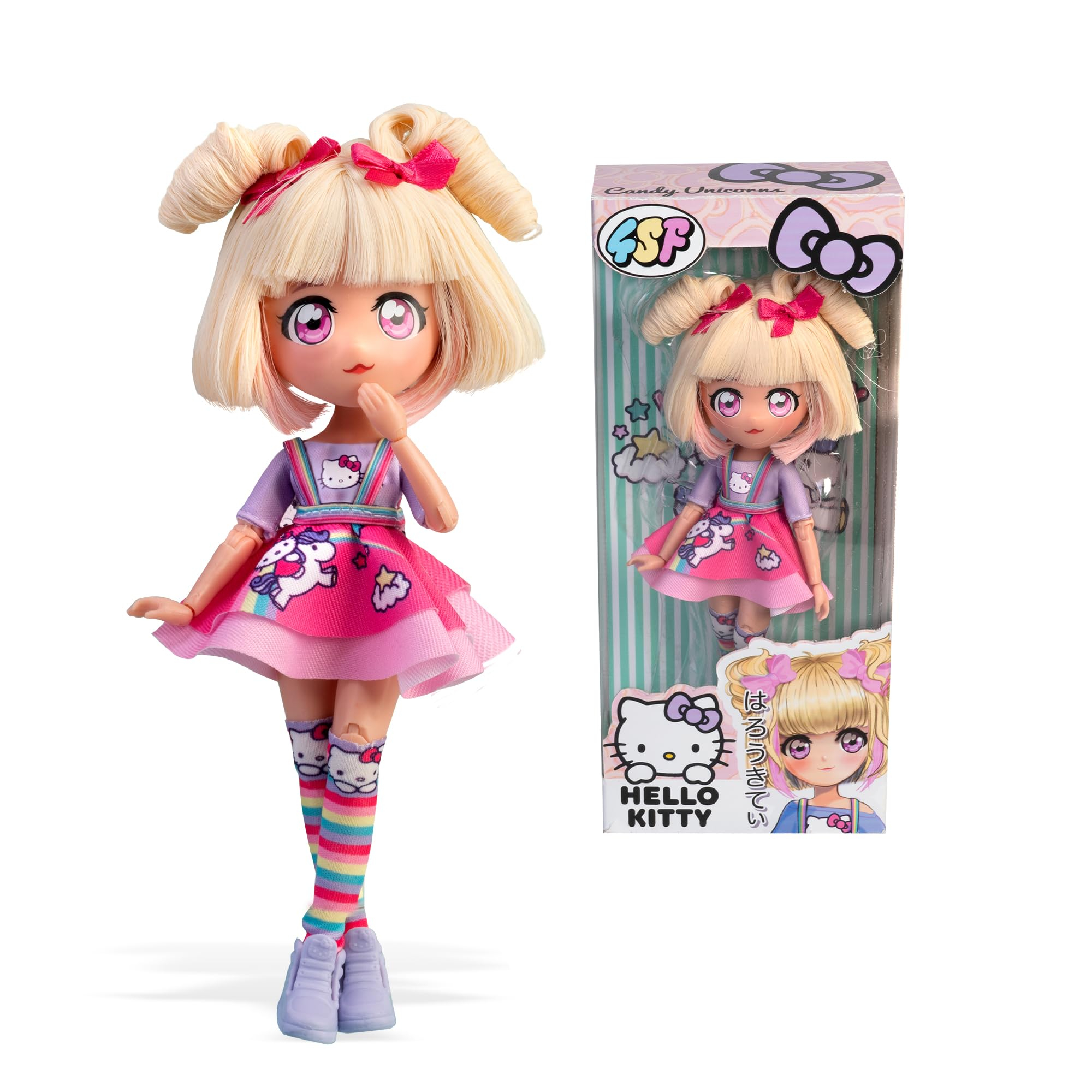 (Reaco - Como nuevo) Hello Kitty muñeca 19,5 cm