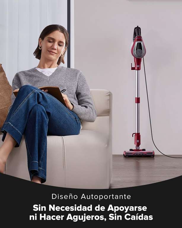 Aspirateur Balai Vexilar C8 - Puissant Et Léger, 600W, 60kPa, Câble Long De 7m