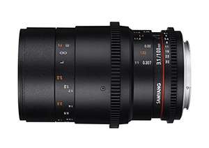 Samyang F1312303101 - Objetivo para vídeo VDSLR para Nikon F T3.1 AS IF UMC II (Distancia Focal Fija 100mm, diámetro Filtro: 67mm)