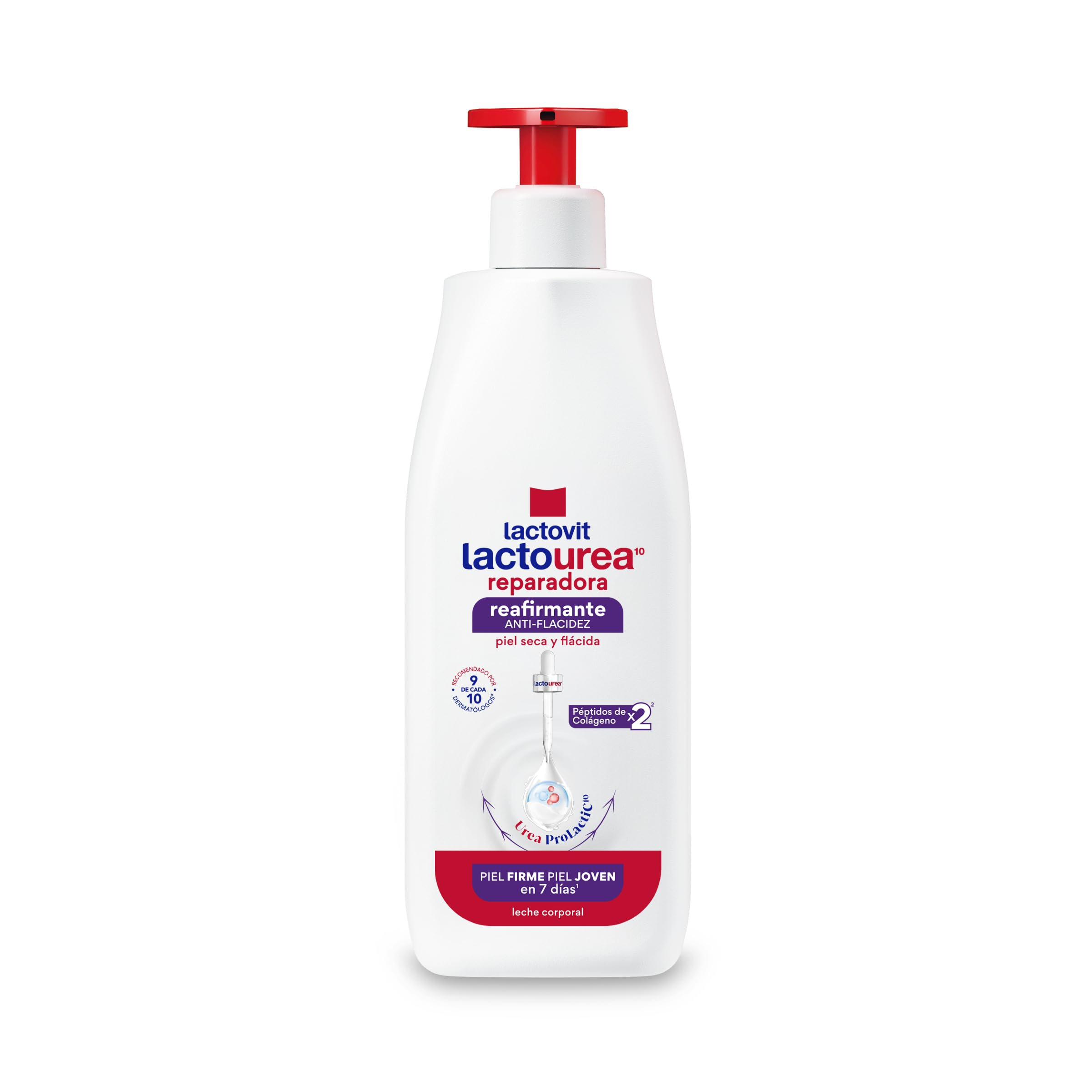 Lactovit - Leche Corporal Reafirmante con Lactourea y Colágeno - 400 ml Con péptidos que ayudan a mejorar la firmeza de la piel seca .