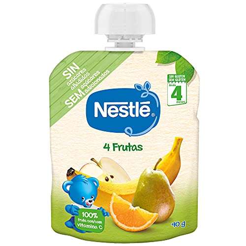 3 x Nestlé Bolsita 4 Frutas A Partir de 6 Meses, 90g