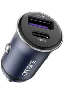 Omars Cargador Coche USB, [USB C 35W + USB A 18W]