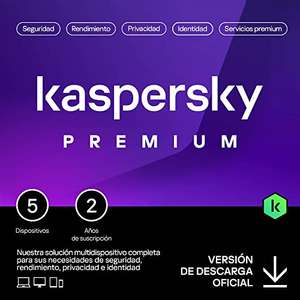Antivirus Kaspersky Premium Total Security 2024 | 5 Dispositivos | 2 años