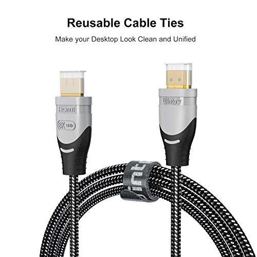 Cable Trenzado HDMI 2.1 (4K 120Hz) de 3 metros (También otras medidas)