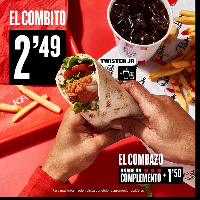Combitos KFC a solo 2.49 euros ( Take away o restaurante )