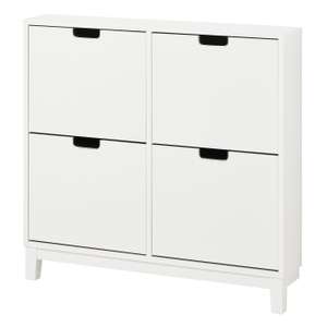 Precio IKEA Family STÄLL Zapatero con 4 compartimentos, blanco, 96x17x90 cm