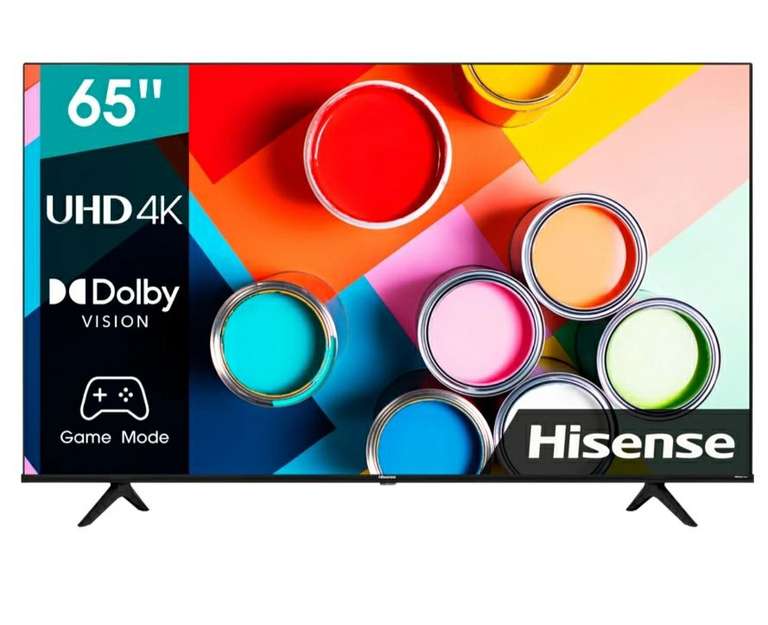 TV LED 65" - Hisense 65A6BG, UHD 4K, Smart TV, VIDAA U5, Dolby Vision HDR, Control de voz VIDAA, Wi-Fi, Bluetooth
