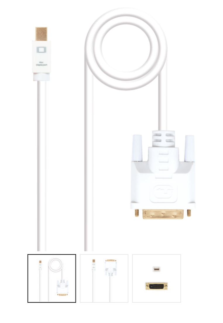 Cable conversor mini DP a DVI (2m)