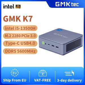 GMKtec-Mini Pc K7, intel i5-13500H, DDR5, NVME, SSD, 12C/16T, Windows 11 Pro, 16GB, 1TB, WiFi6