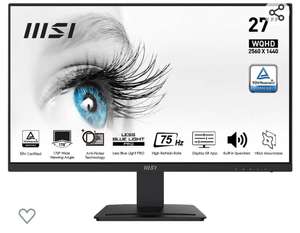 MSI PRO MP273QV - Monitor 27" (69 cm), Frame-less, VA, Anti-glare, 2560x1440 (WQHD), Flat, 16:9 , 4ms