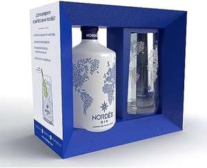 Nordés Ginebra Premium Nacional Gin, Pack + Vaso Cristal Transparente Nordés