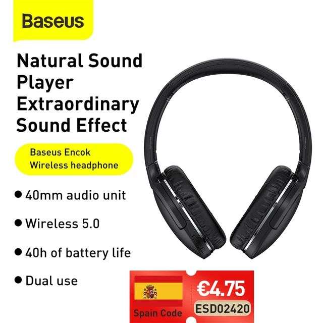 Baseus-Auriculares inalámbricos plegables D02 Pro