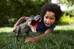 Mattel Jurassic World T-Rex golpea y devora Dinosaurio articulado, figura de juguete para niños (HDY56)